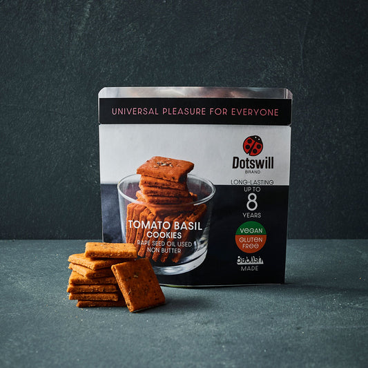 #ヴィーガン#ビーガンDotswill TOMATO BASIL COOKIES（8年保存可能なヴィーガンクッキー） - ハッピーキヌア